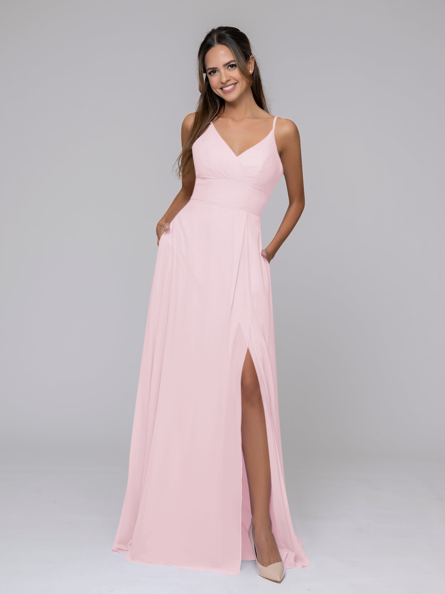 Petal pink shop long dress