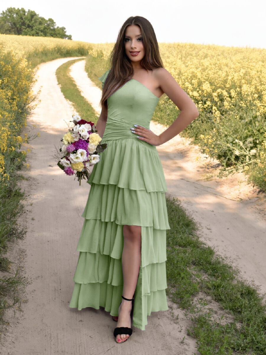 Chiffon Sage Green Bridesmaid Dresses