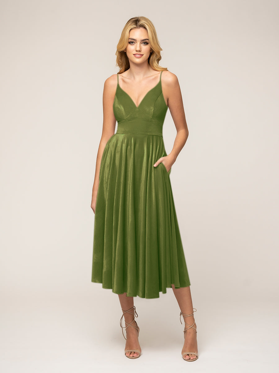 Tea Length Velvet Dress