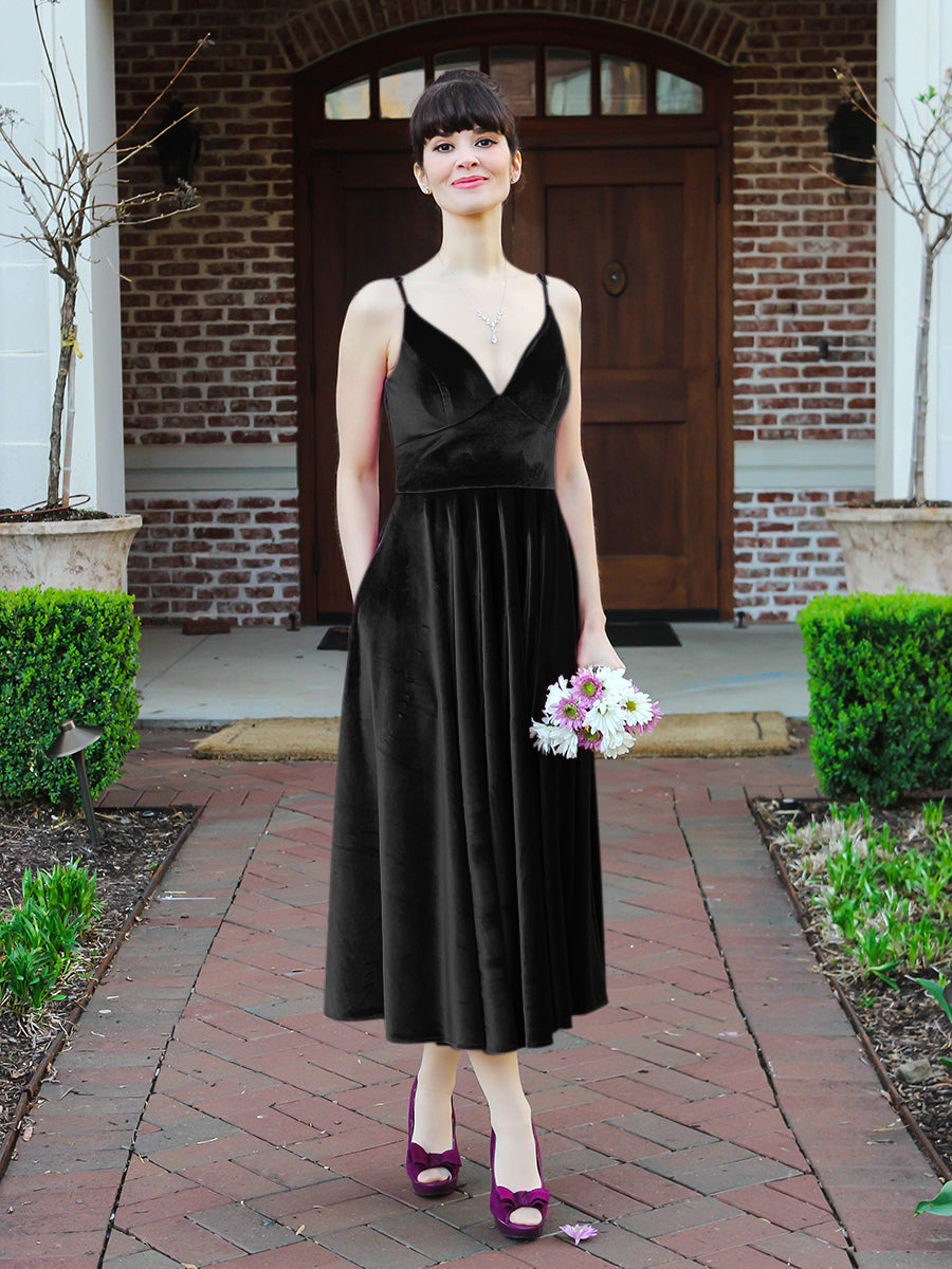 Tea length hotsell black dresses