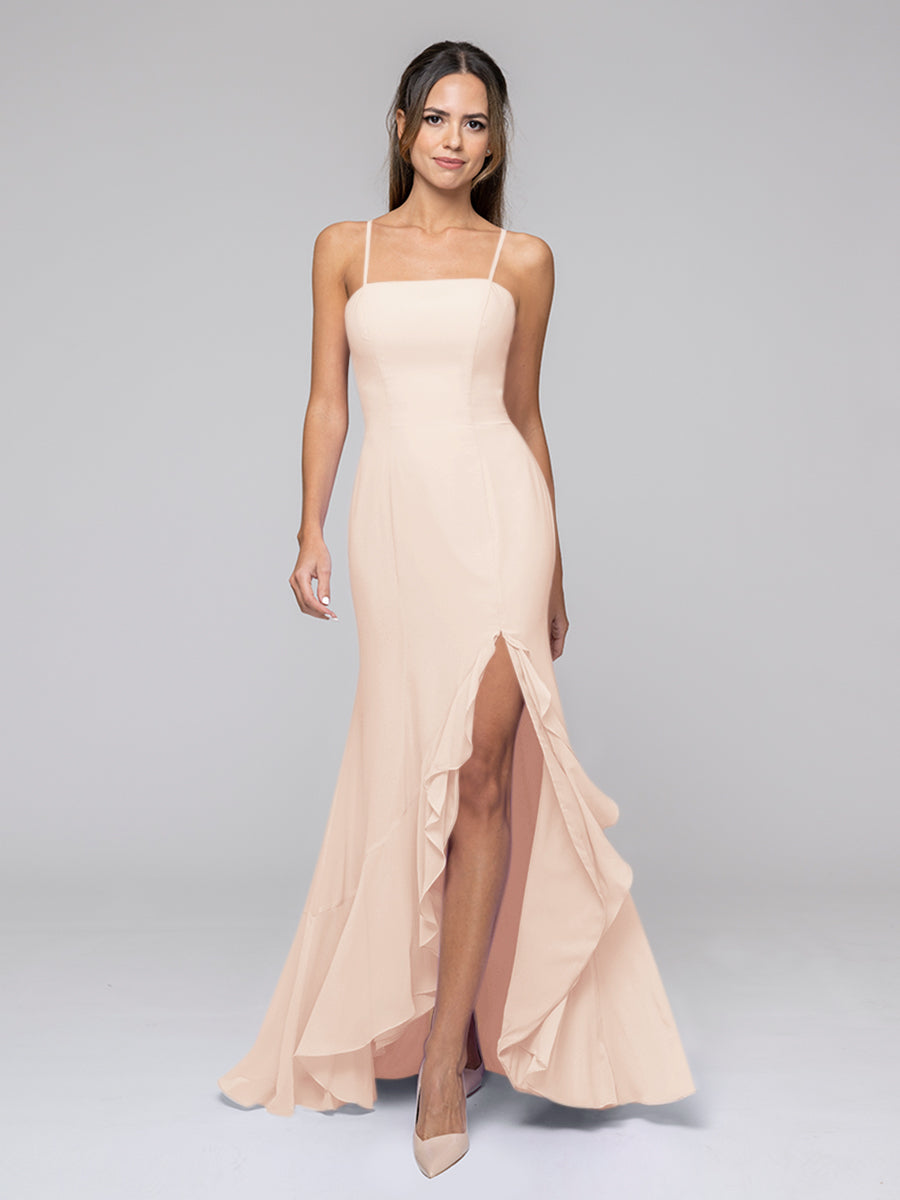 Champagne Mermaid Bridesmaid Dress