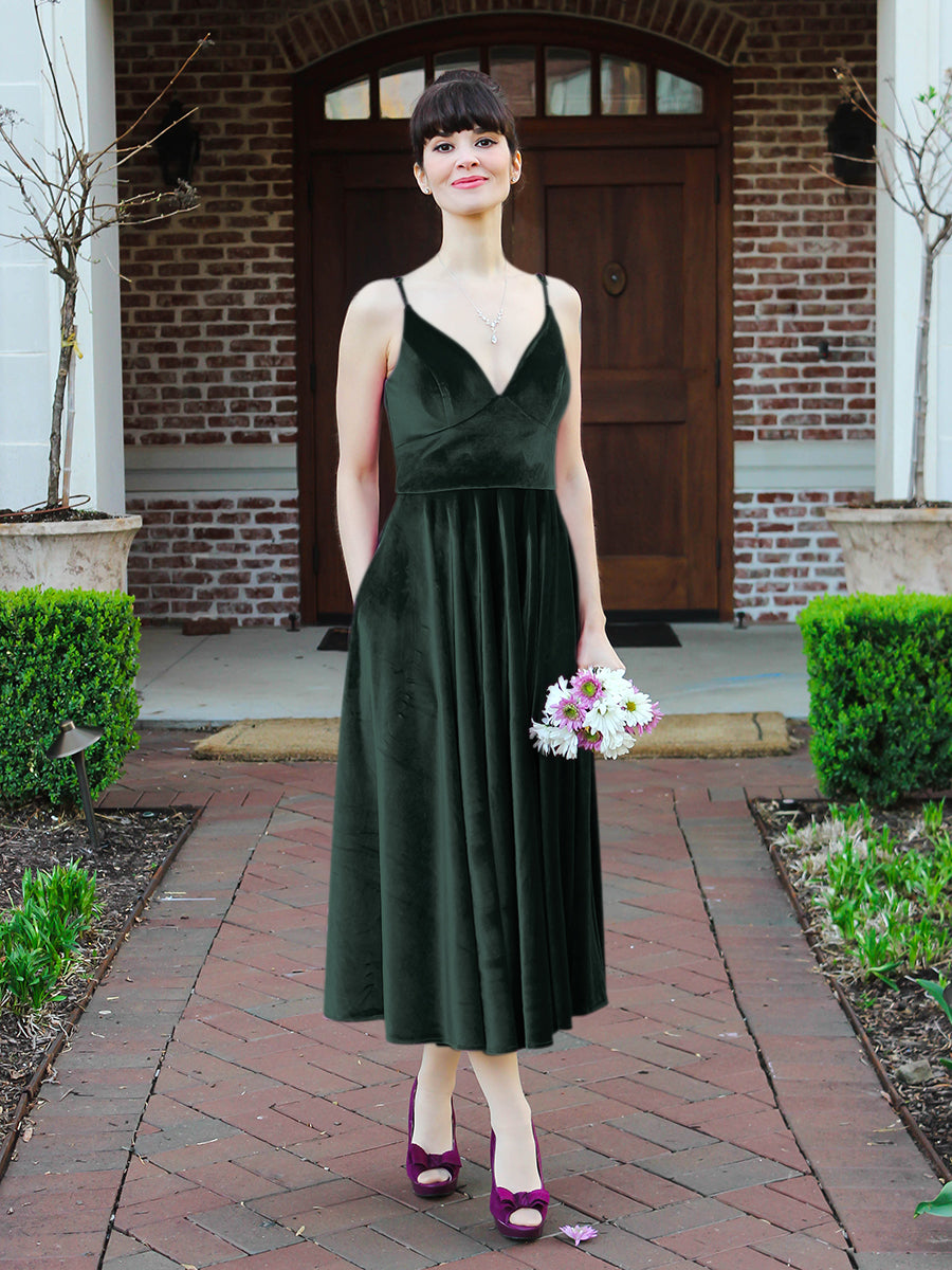 Velvet dress outlet bridesmaid