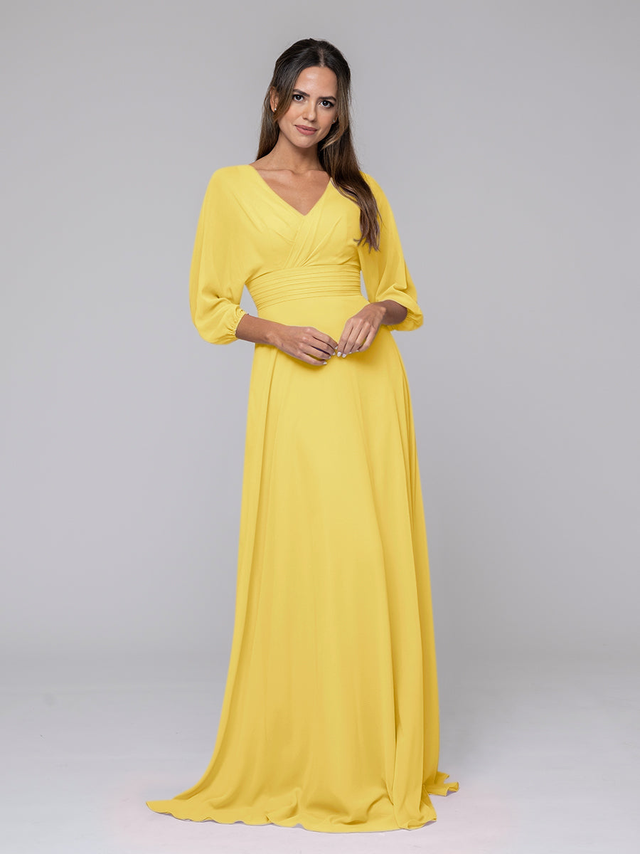 Yellow Chiffon Bridesmaid Dresses Under 50 Dollars