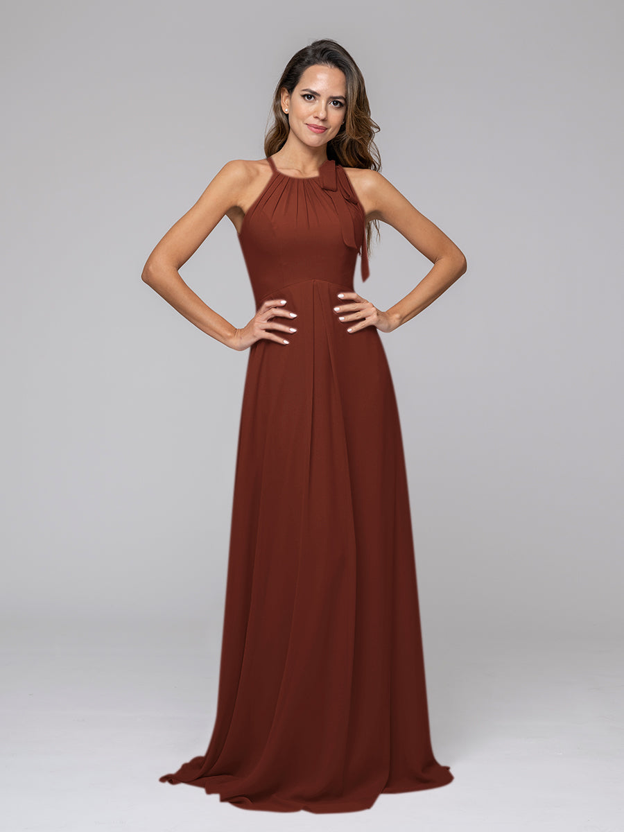 Brown Chiffon Bridesmaid Dresses