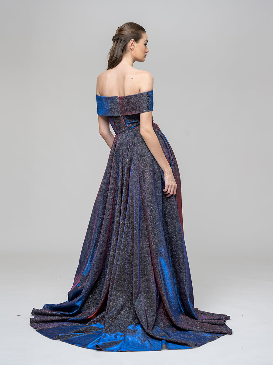 Princess off the hot sale shoulder prom dress