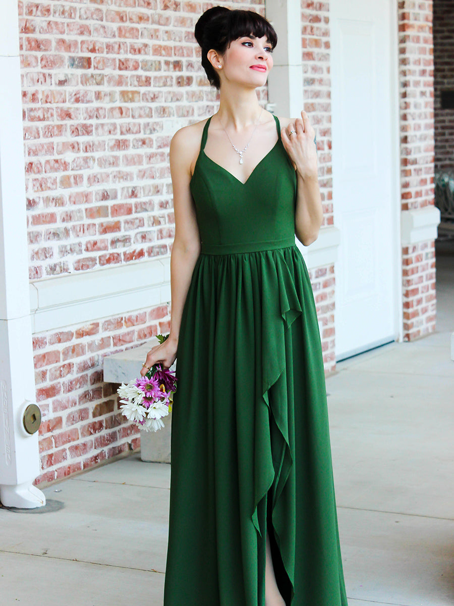 Emerald High Low Bridesmaid Dresses