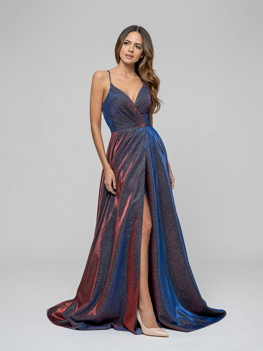 Metallic store formal dresses