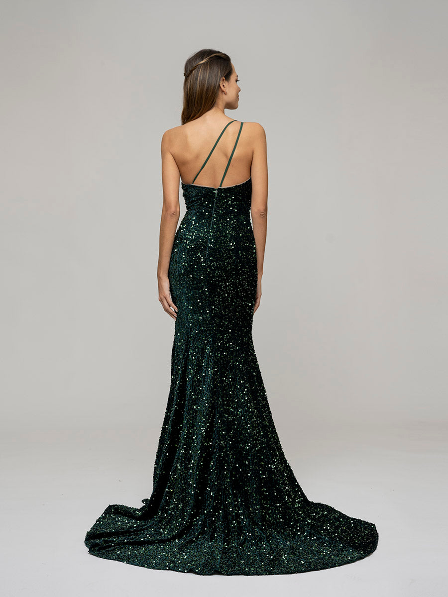 Green Fitted Prom Dress